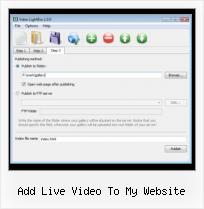 using lightbox with external flash videos add live video to my website