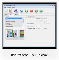 video carousel in lightbox add videos to slimbox