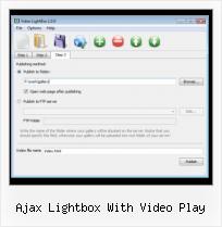 video gallery with thickbox ajax lightbox with video play