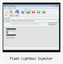open video lightbox flash lightbox injector