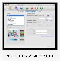 jquery and joomla and video gallery how to add streaming video