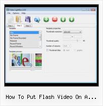 video lightbox output swf how to put flash video on a website