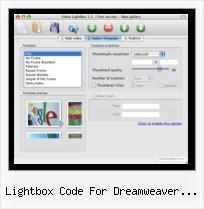 brightcove search video gallery lightbox code for dreamweaver with video