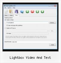 reproductor de video jquery ui lightbox video and text