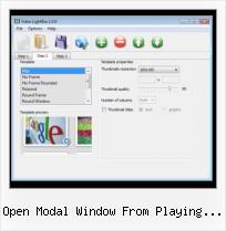 video dreamweaver css popup open modal window from playing video
