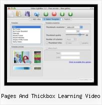jquery 3d video gallery pages and thickbox learning video