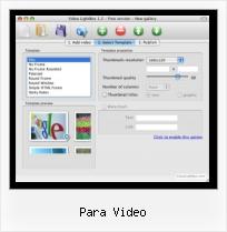 html code for video album para video