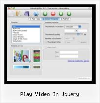 jquery video effect play video in jquery
