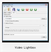 jquery to show video gallery video lightbox