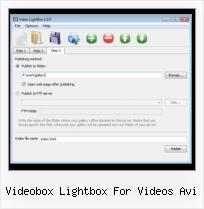 javascript image showcase video player videobox lightbox for videos avi