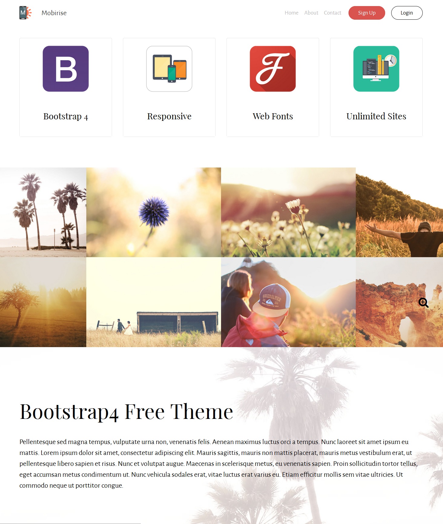 HTML5 Bootstrap App Theme
