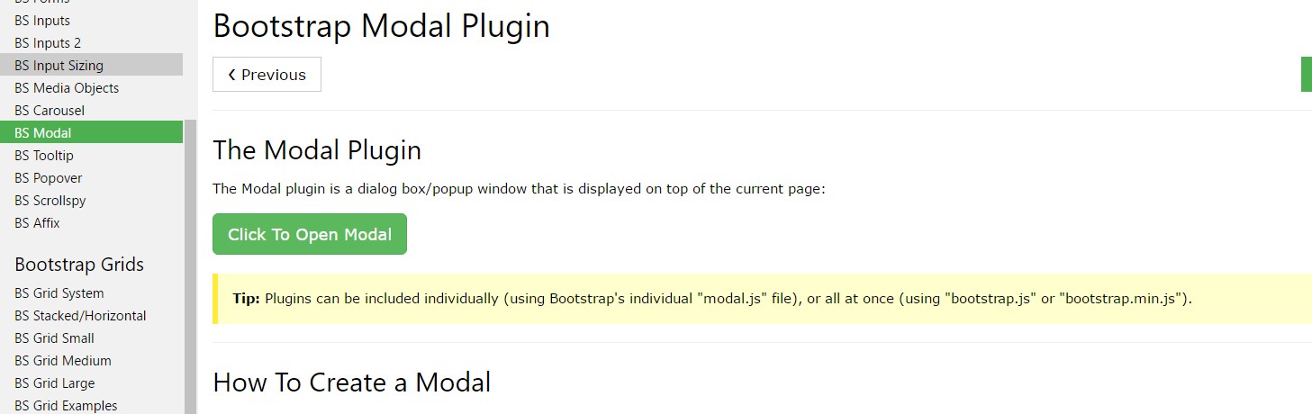 Bootstrap modal  article