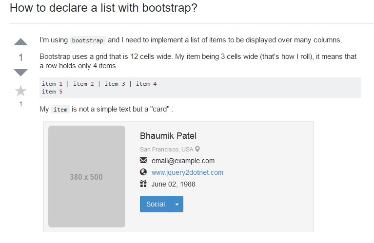 Bootstrap list issue