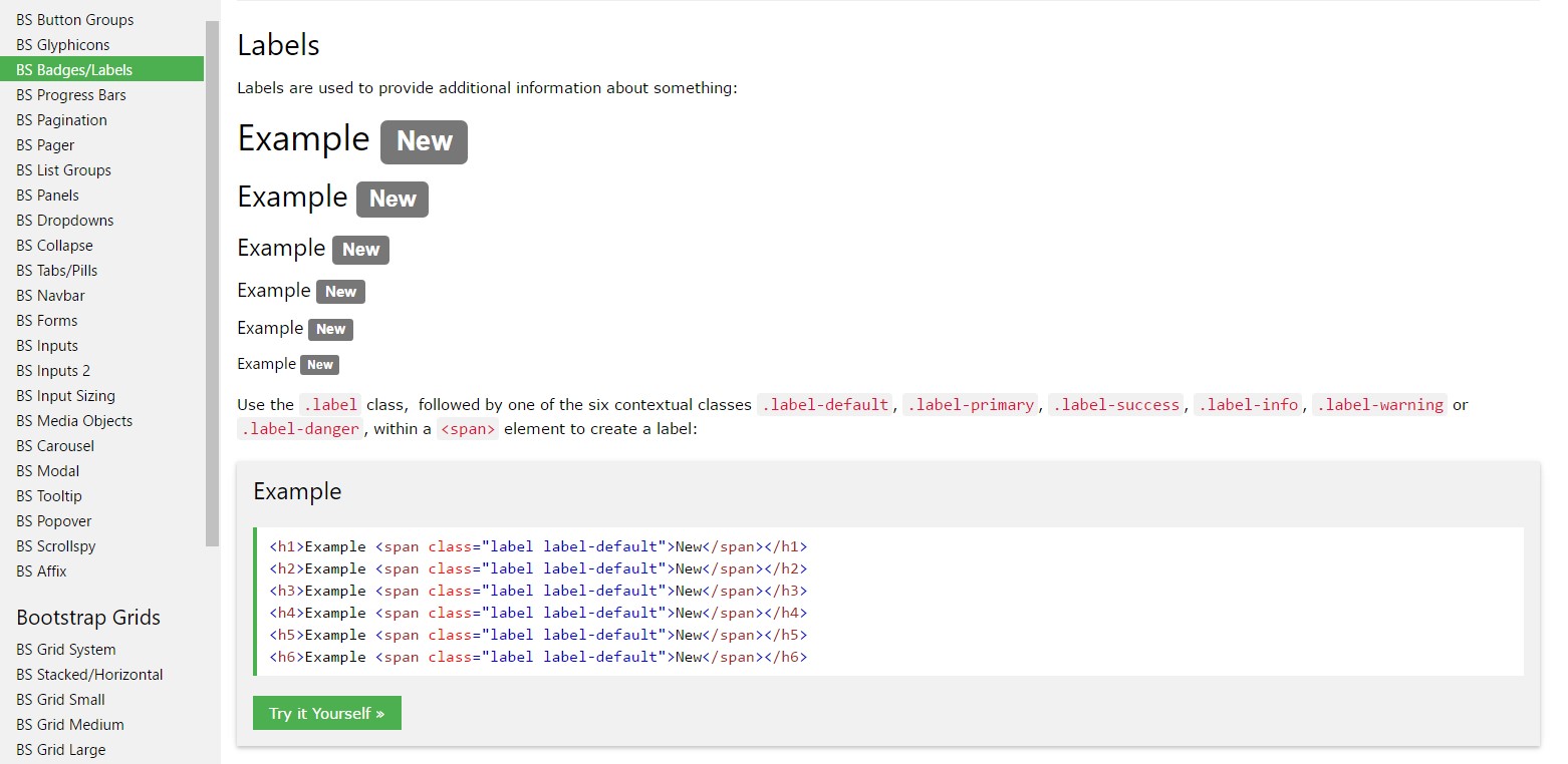 Bootstrap label tutorial