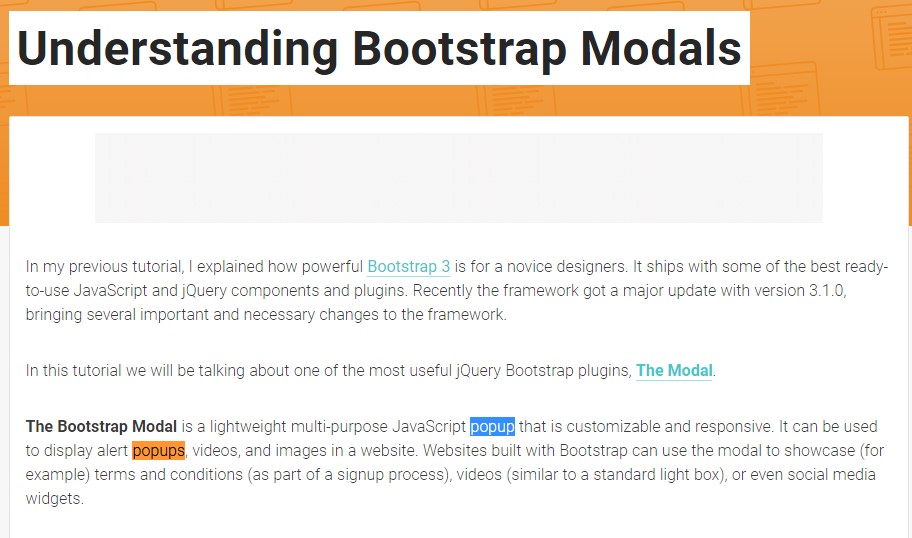  An additional useful  content  regarding Bootstrap Modal Popup