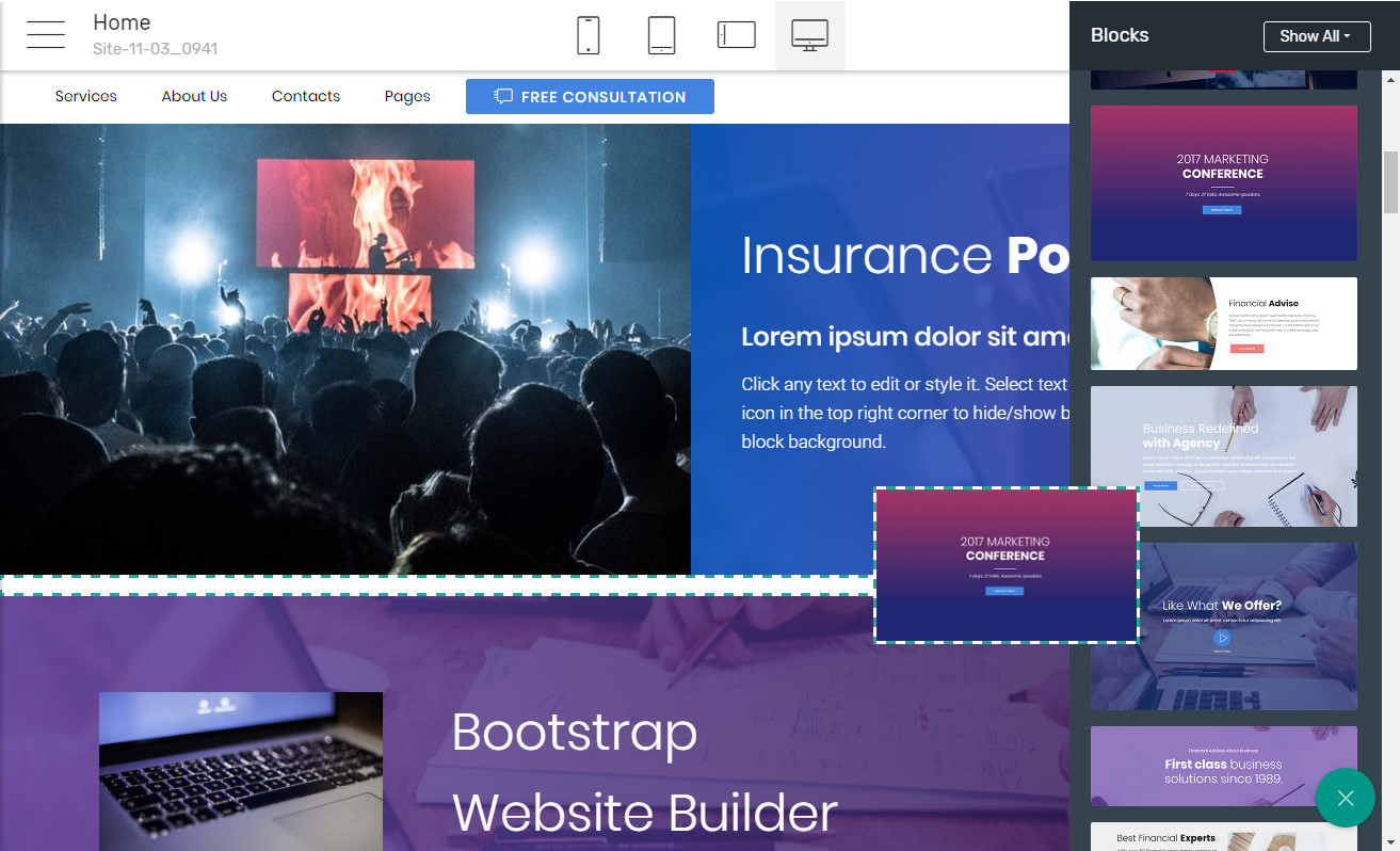Bootstrap Landing page Software