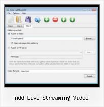 insert video lightbox add live streaming video