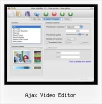 video gallery jquery flv ajax video editor