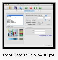 jquery video script from youtube embed video in thickbox drupal