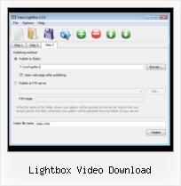 jquery video files control lightbox video download