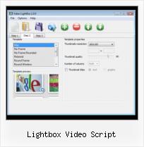 light box video player lightbox video script