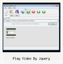 tick box video jquery play video by jquery