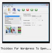free jquery flash video player thickbox for wordpress to open video