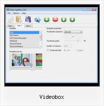 embed video in webpage like gallery videobox
