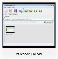 upload video plugin videobox onload